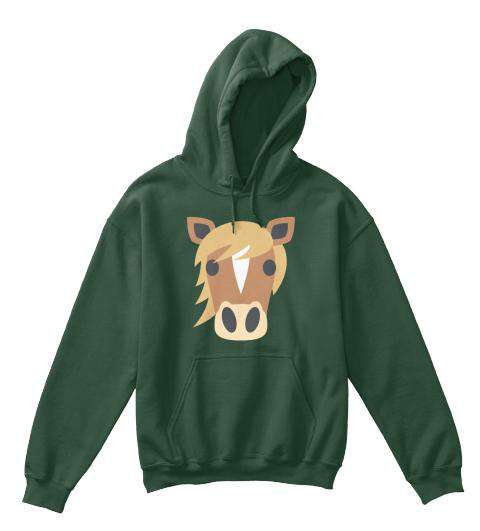 HORSES YTH HOODIE FOREST GREEN