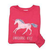 UNICORNS RULE TH L/S TEE RASPBERRY